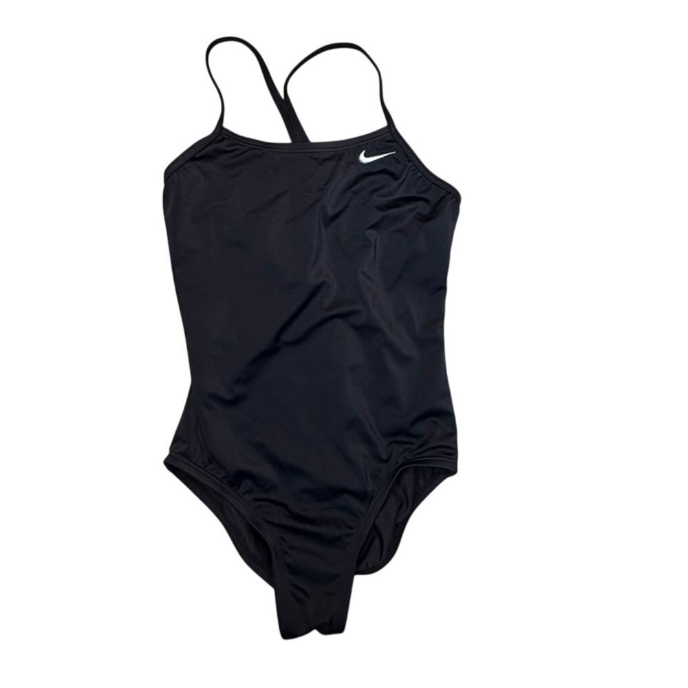 Nike Girls Black One Piece Swimsuit Sz Small (9-10)